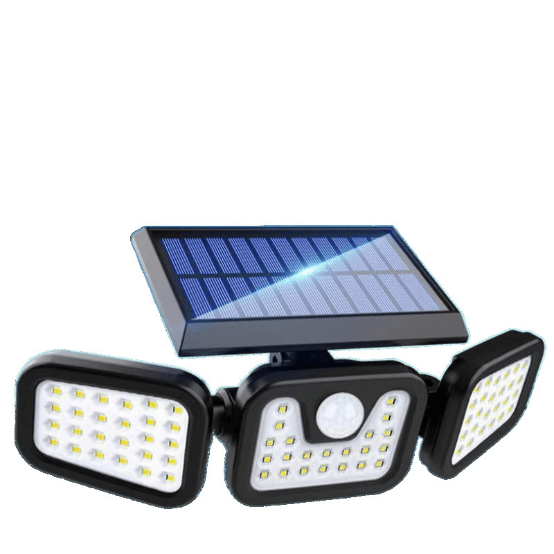 Solar lighting lamps, three-sided light-emitting intelligent sensor lamps, street lamps, ultra-bright high-power rural courtyard lamps, outdoor lamps Item Picture