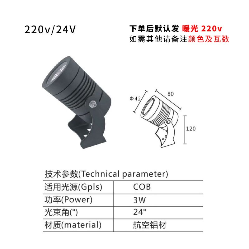Waterproof spotlights, led courtyard projectors, tree lights, household storefront lights, lawn lights, tree lights, floor insert lights, high-brightness Application Scenario