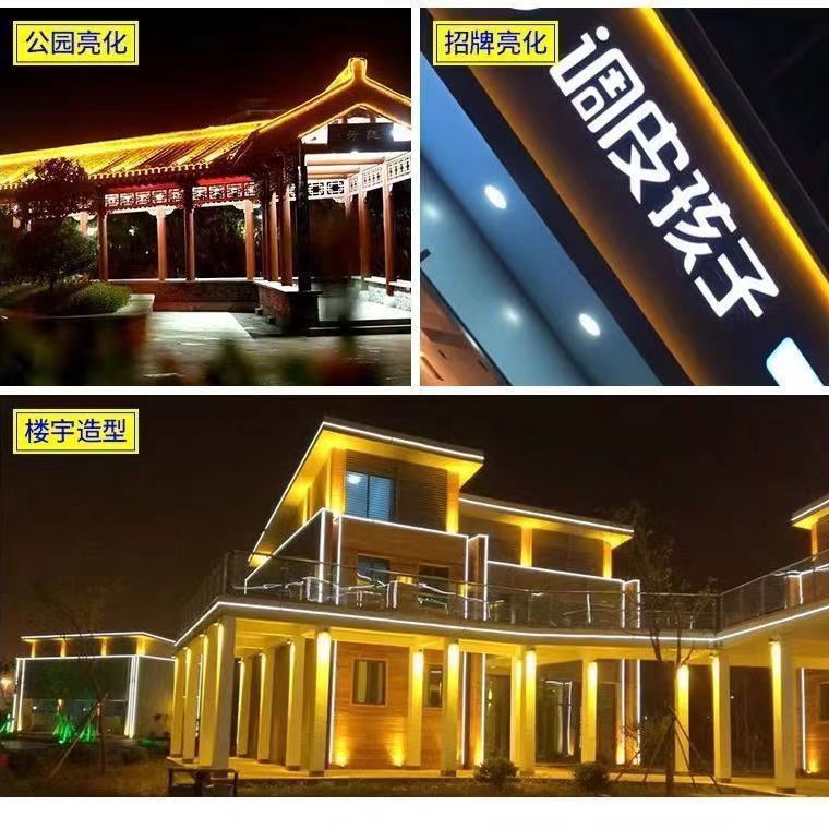 360-degree circular flexible light, 220V neon outdoor waterproof light strip, home decoration project, advertising sign, LED strip light Application Scenario