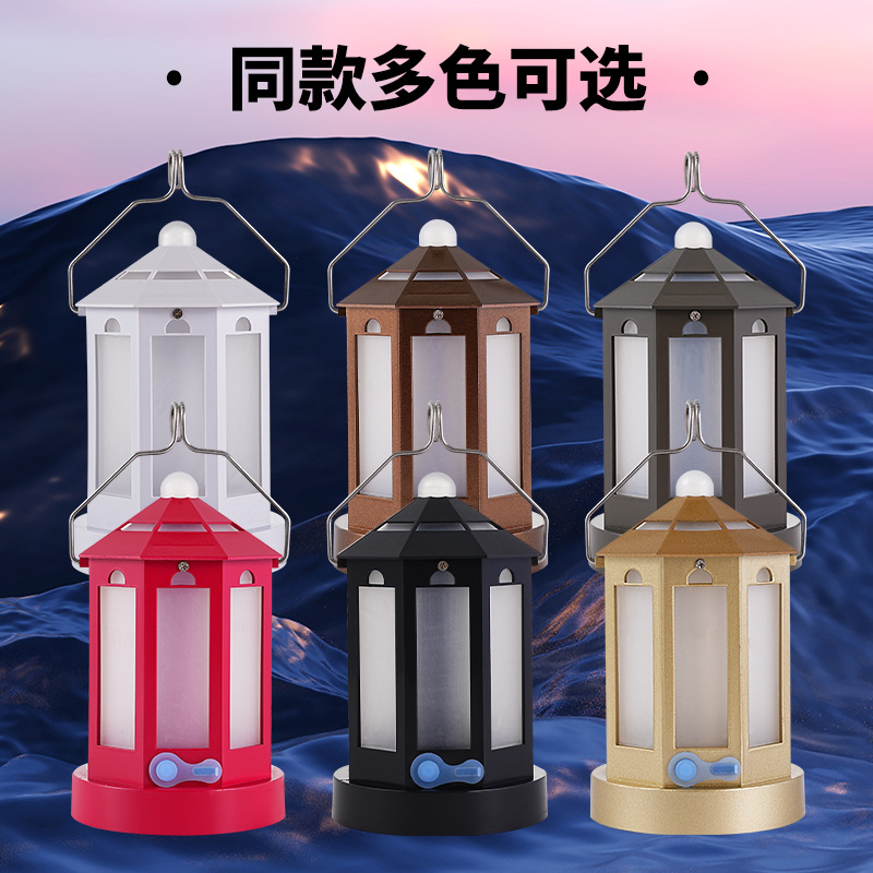 Camping lamp, outdoor charging, retro horse lamp, campsite camping atmosphere, kerosene portable tent lamp decoration Specification drawing
