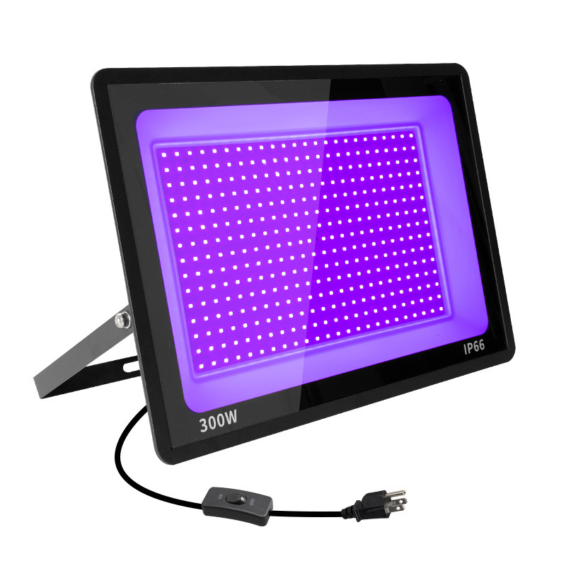 Amazon Unisplendour Floodlight UV 395nm curing fluorescent stage Party led Floodlight Household IP66 Halloween Specification drawing