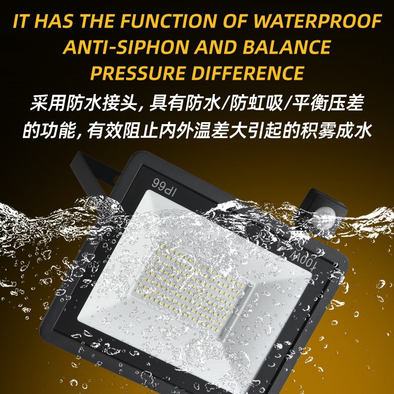 Cross-border LED floodlight, small Apple human body sensing infrared sensing floodlight, remote control light control, ultra-thin floodlight Application Scenario