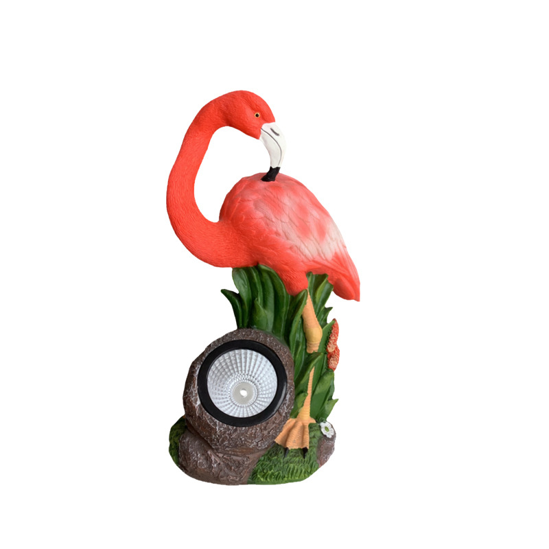 Solar lamp, flamingo simulation, garden decorative items, courtyard night light, outdoor balcony, kindergarten landscape light Item Picture