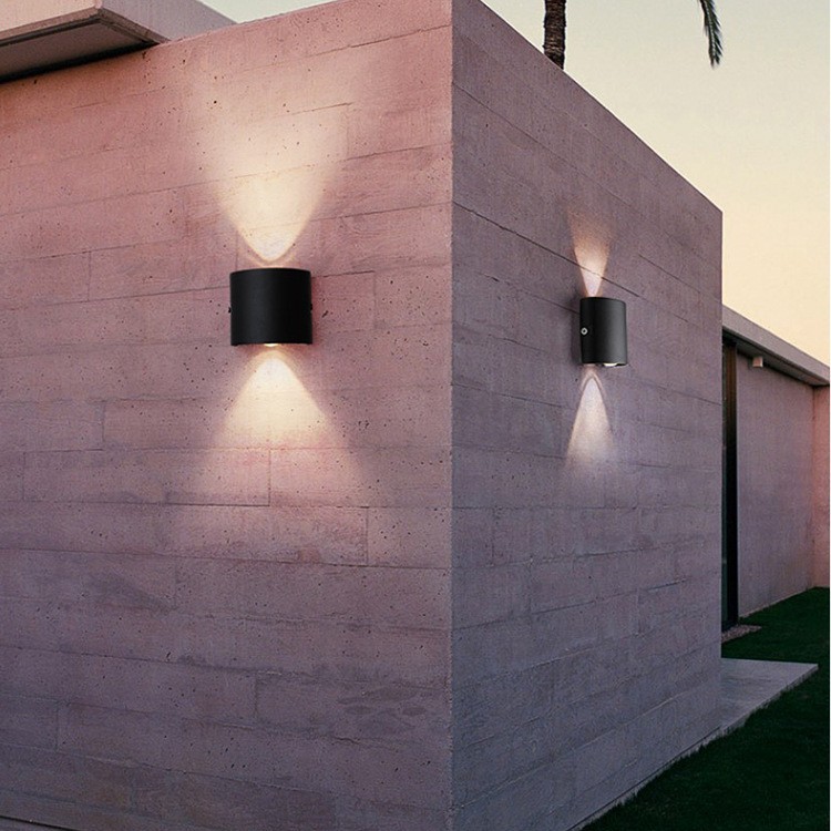 Kaiqi outdoor wall lamps, top and bottom luminous exterior wall lamps, minimalist led outdoor lighting, double-head courtyard waterproof wall lamps Specification drawing