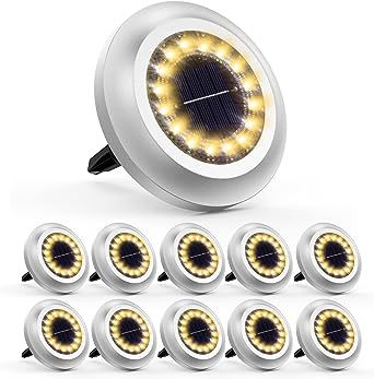 Solar disc ground lights, European and American courtyard decorative lights, cross-border outdoor lawn and garden ground corner lights details Picture