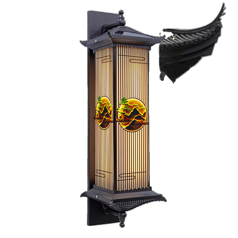 Solar aluminum wall lamps for outdoor fences, gardens, villas, courtyards, foyers, column lights, waterproof courtyard and balcony wall lamps Item Picture