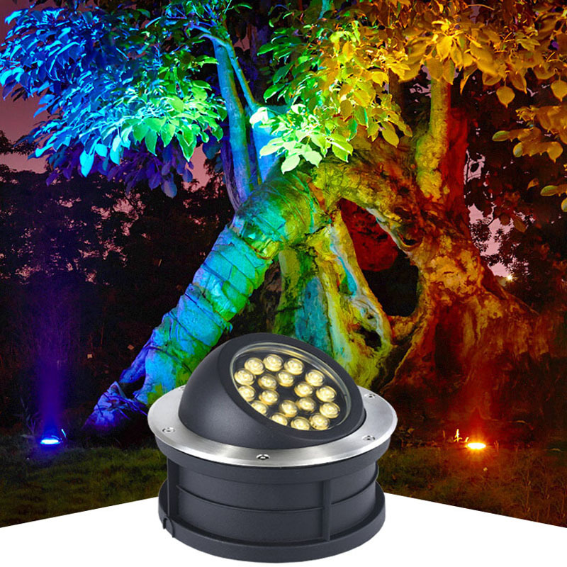 Polarized ground light, led embedded ground light, outdoor waterproof circular COB10W ground light, outdoor landscape light full figure