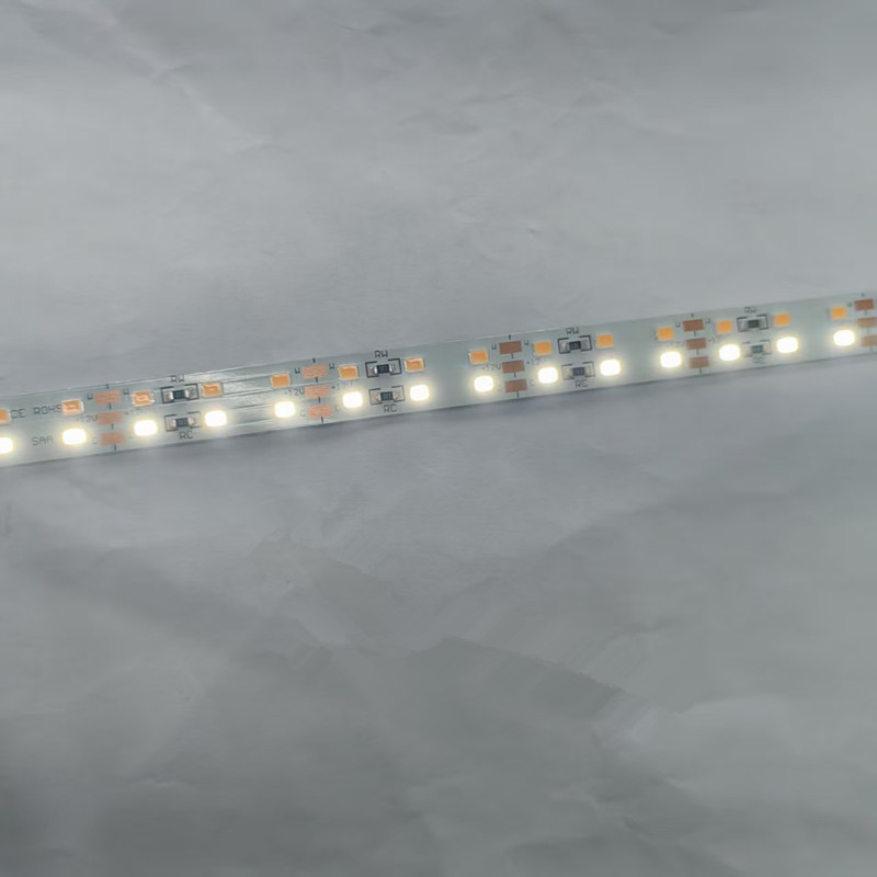 12MM wide 1-meter 168-light 2835 double-row dual-color temperature hard light strip 168-light 2835 dual-color jewelry counter light strip Specification drawing