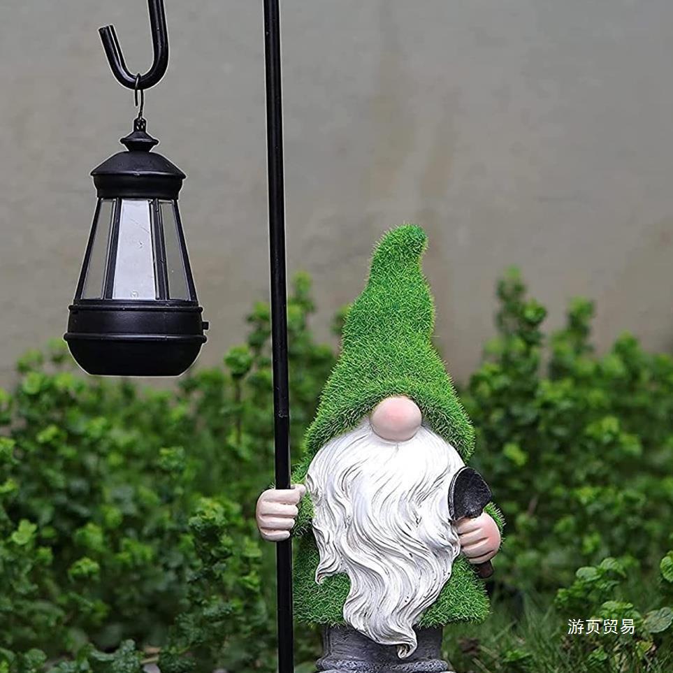 Outdoor solar resin lamps, Christmas elves, dwarf ornaments, succulent garden courtyard lamps, landscape layout, German plants Application Scenario
