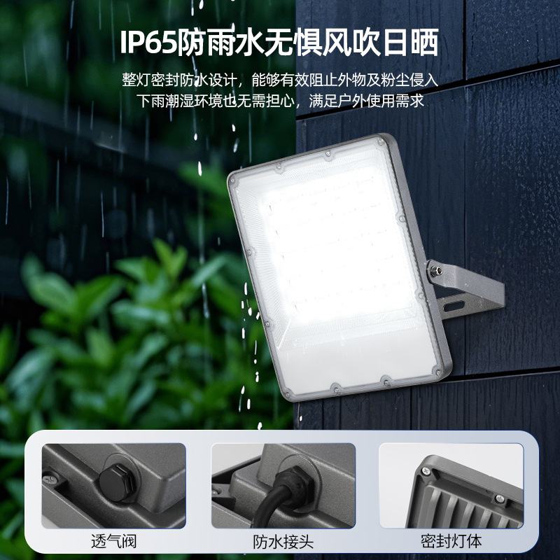 Zuwa high-brightness outdoor LED floodlights 50-400W for energy-saving lighting in courtyards, factories, supermarkets, warehouses and sports fields Application Scenario