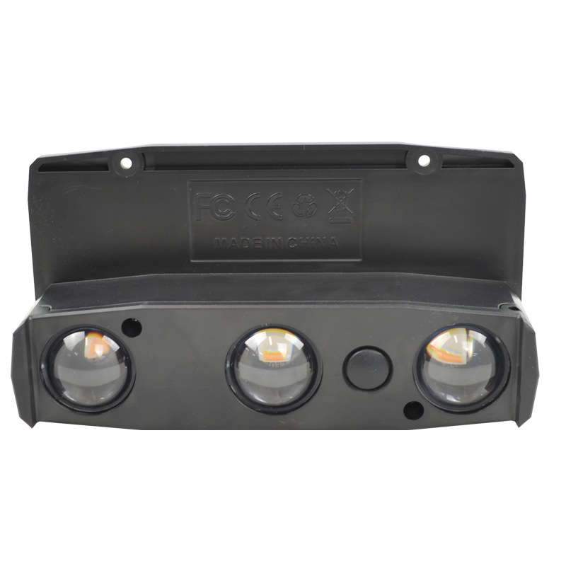 New solar-powered fence lights, fence lights, outdoor courtyard garden 3led wall-washing lights, and home decorative atmosphere wall lights details Picture