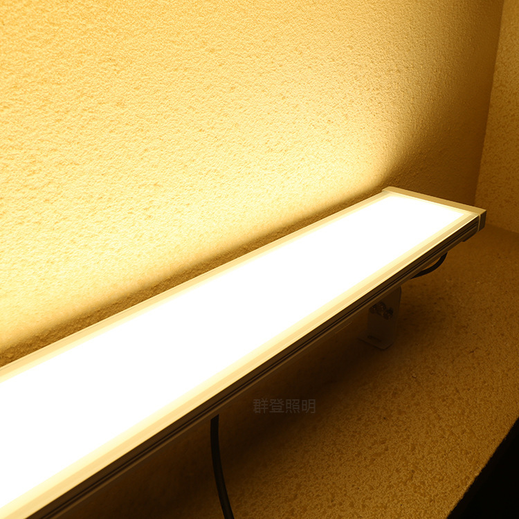 Anti-glare led long strip tunnel flat panel light, diffuse reflection linear municipal subway lighting lamp from the original manufacturer Specification drawing
