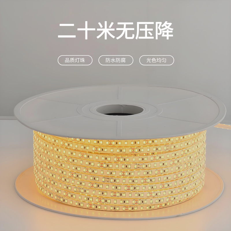 24V low-voltage led solid silicone light strip, outdoor waterproof, ship tunnel underwater lighting, self-adhesive led light strip details Picture