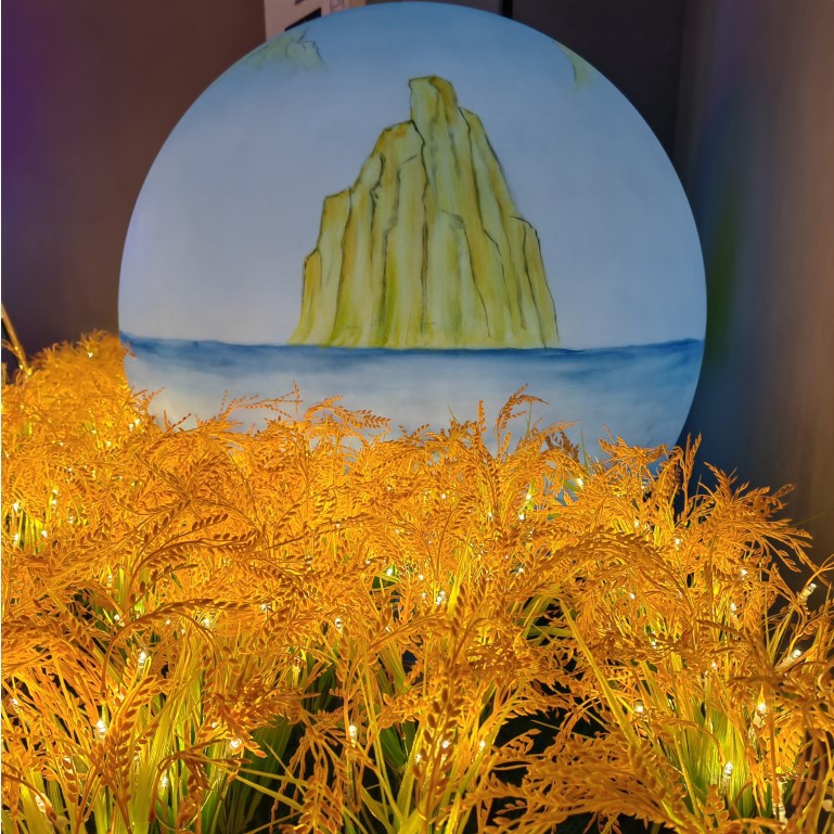 Source factory LED ground insertion rice and wheat ear lights, cultural and tourism landscape lights, commercial street outdoor park decorative grassland lights details Picture