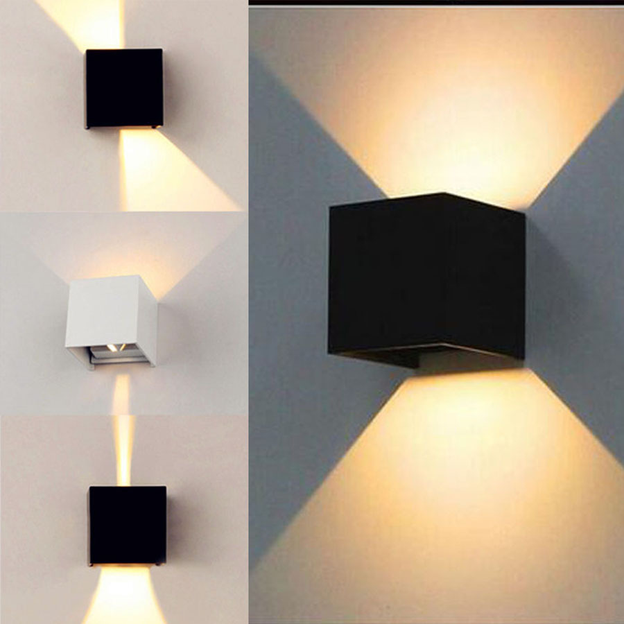 Nordic minimalist LED outdoor wall lamps, waterproof door, exterior wall, courtyard, bedroom, bedside, corridor, living room, adjustable Angle full figure