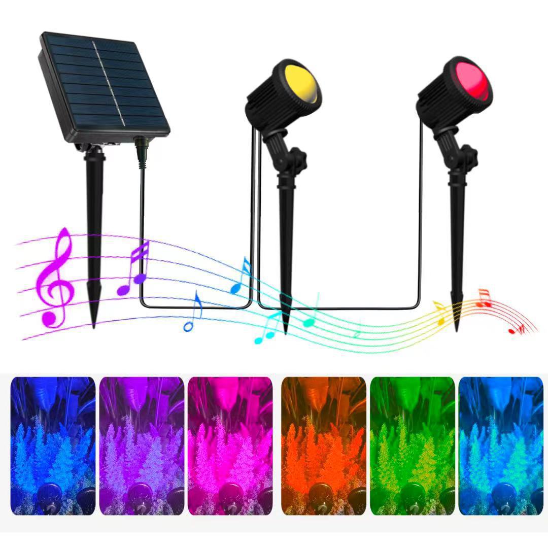 Ground socket lights, LED lawn spotlights, outdoor waterproof COB, courtyard landscape tree lights, ground socket lights, greenery lights, tree lights details Picture