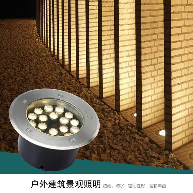Ground lights, outdoor recessed floor lights, spotlights, outdoor waterproof lawn lights, ground lights, floor lights, garden floor lights details Picture
