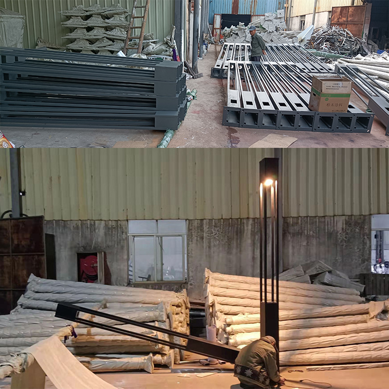 Wholesale outdoor square, community park, shopping mall, villa waterproof LED landscape lights 3-meter 30W four-column square lights from the manufacturer Application Scenario