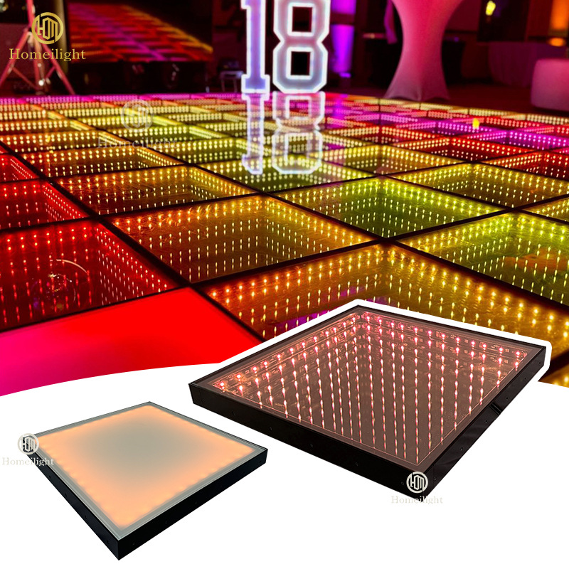 50x50cm deep-sea dyed dancing floor tiles 3D+2D white glass dancing floor tiles full figure