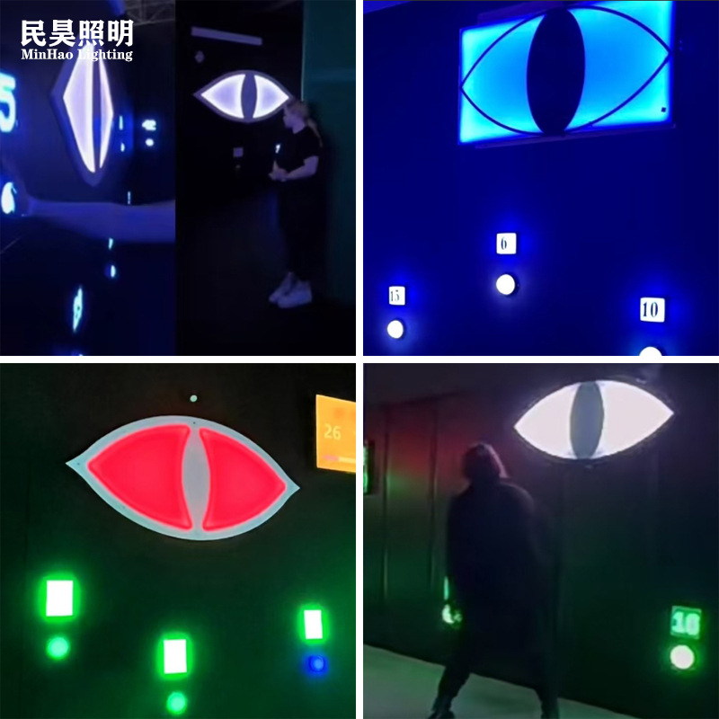 led Devil's Eye, Magic Eye Tracking, digital interactive, comprehensive store, indoor escape room, button answer game light details Picture