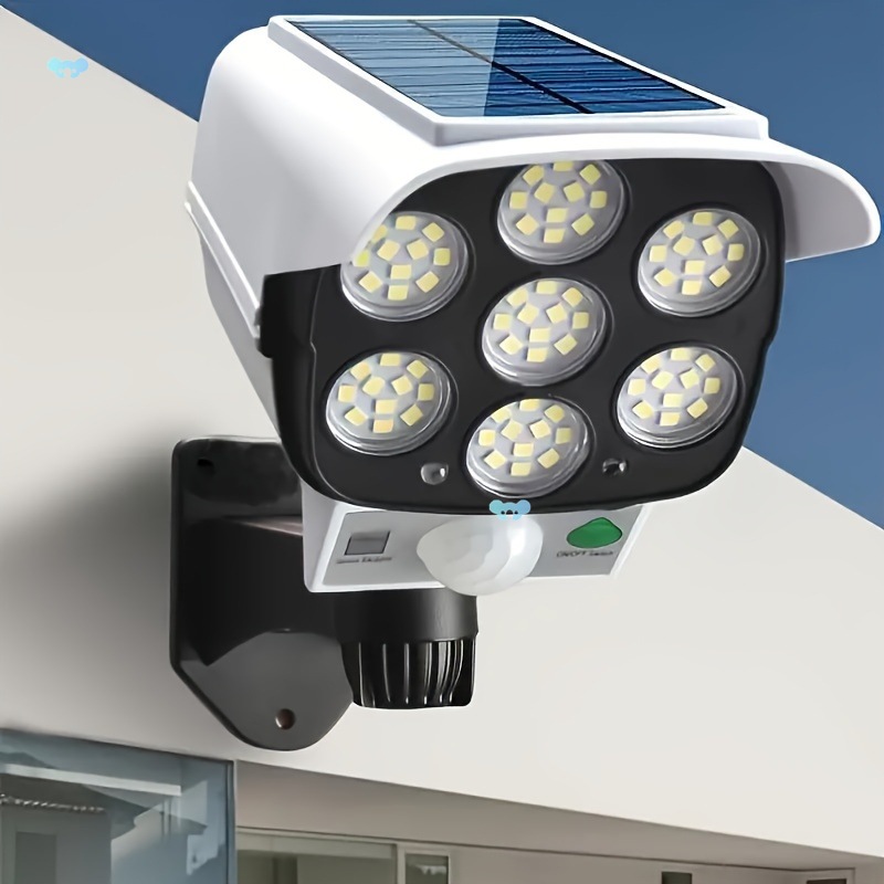 Motion Sensor Solar Powered LED Floodlight | Features: With full figure