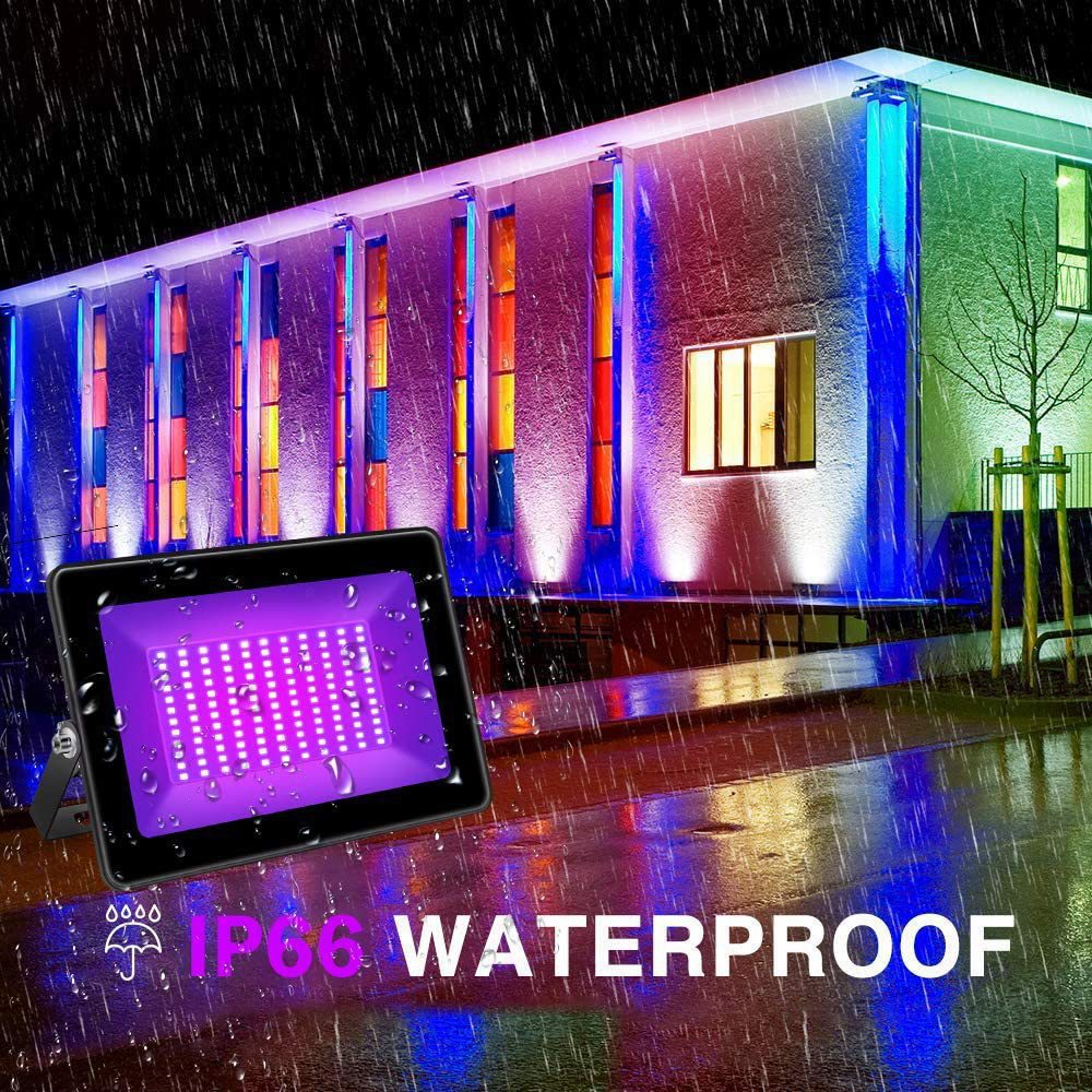 Amazon Unisplendour Floodlight UV 395nm curing fluorescent stage Party led Floodlight Household IP66 Halloween full figure