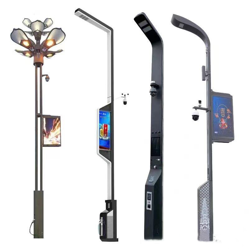 Outdoor urban lighting, 5G smart street lamps, traffic monitoring, charging piles, multi-functional intelligent display screens, comprehensive lamp poles Item Picture