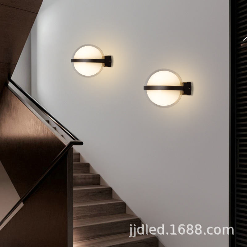 Outdoor wall lamps, LED waterproof exterior wall, store lighting decoration, modern and simple corridor, balcony, outdoor wall, courtyard lamps Specification drawing