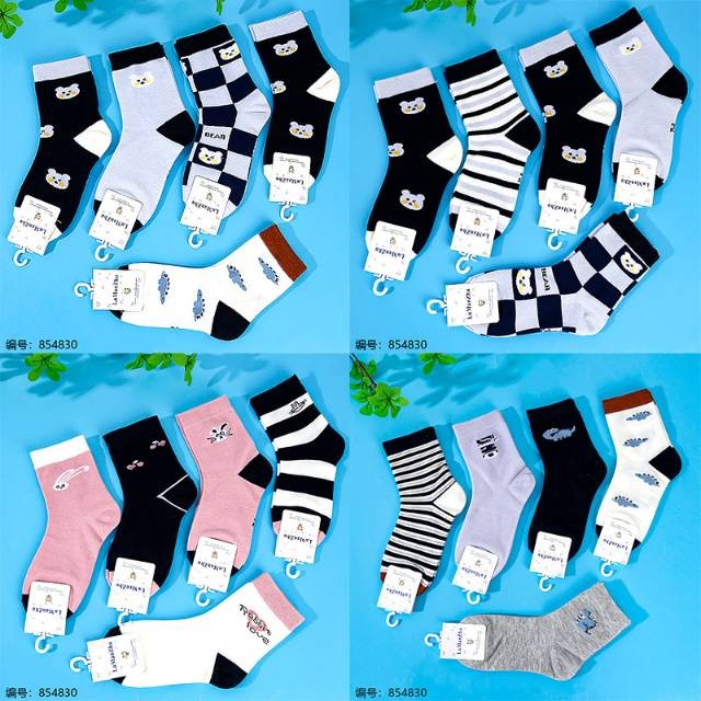 Spring and summer casual cotton socks, women's socks, men's long sports and trendy long socks for both men and women, children's cotton socks, 8-12 years old CP605146143 Application Scenario