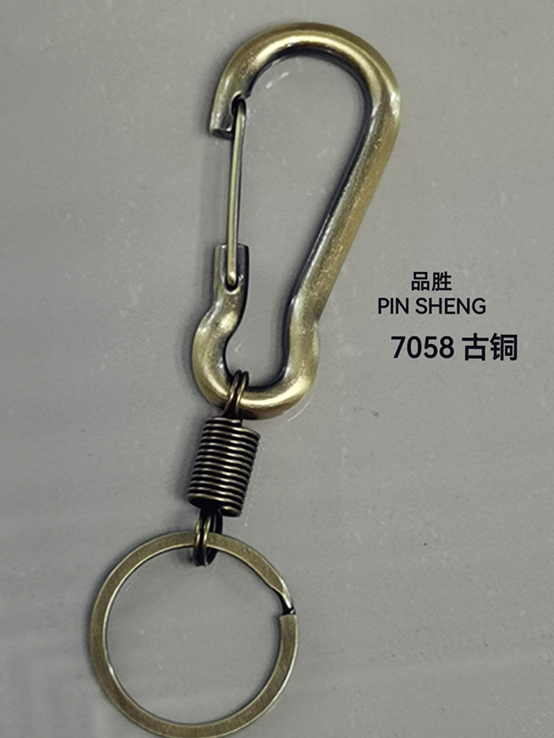 Key chain, key ring, spring buckle 7058, foreign trade, Middle East, South America, Africa, Europe, Russia, Dubai, Southeast Asia, India Specification image