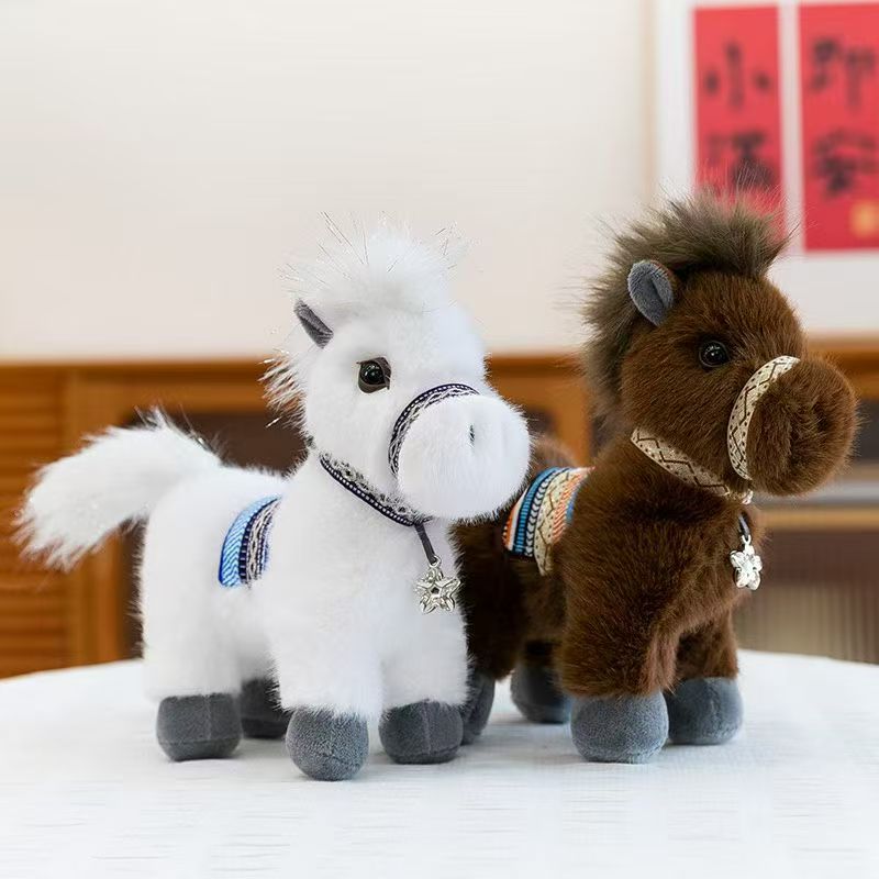 Cute new plush toy figurines and simulated ponies