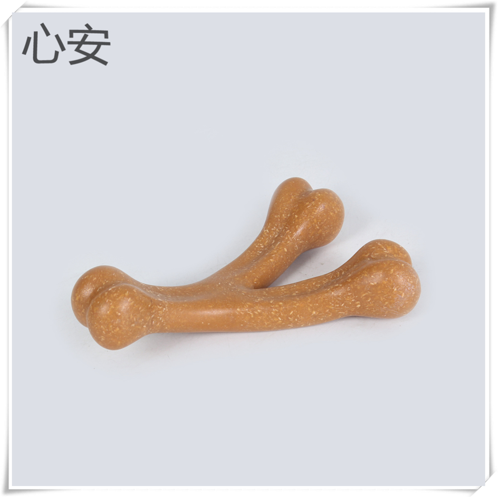Pet dog toys, wood-plastic antler teething sticks, wear-resistant and bone-resistant, natural pine wood glue stick bones, pet supplies Item Picture