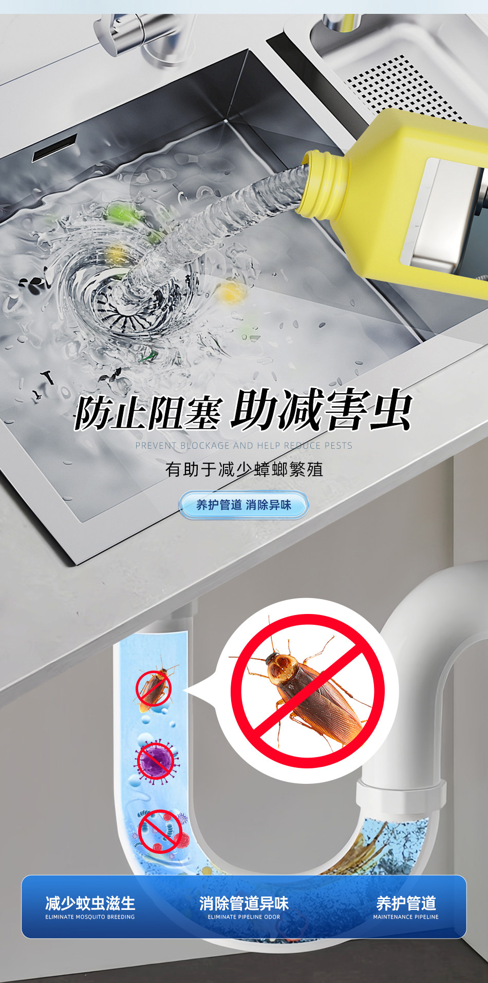 OAKWOOD Kitchen Drain Cleaner is a magic tool for dissolving grease in kitchen drains pic 9