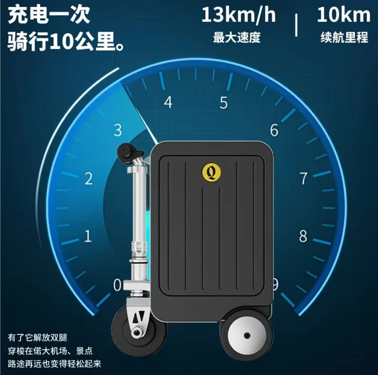 智能电动行李箱20寸，SA3 普通版，一键伸缩，一键限速，轻至8.3KG，LED氛围灯，承重110KG详情2