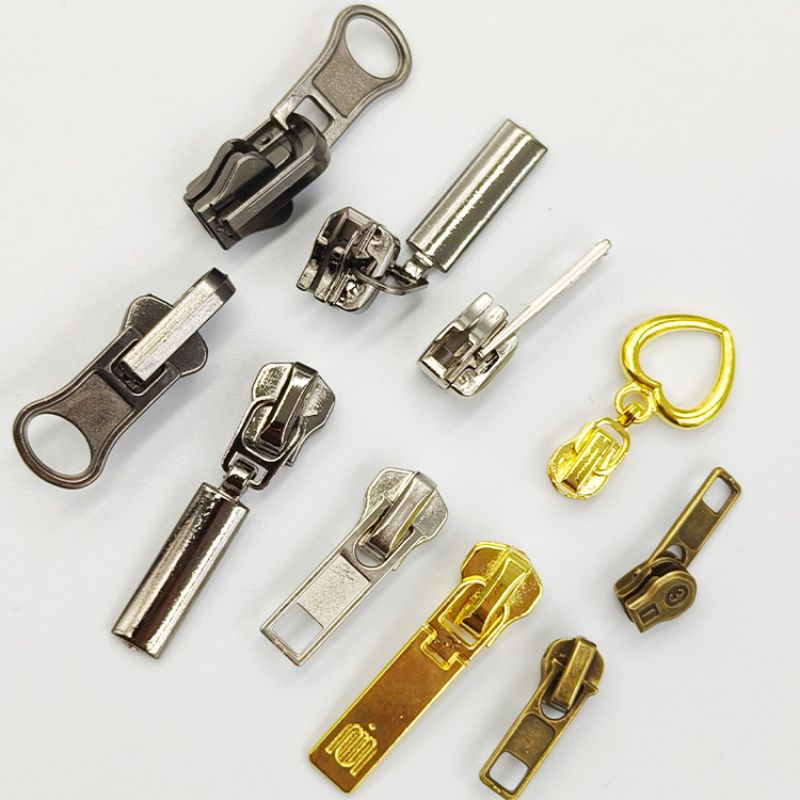 5号尼龙拉链头 高档箱包拉头配件金属方孔拉片定制拉链头