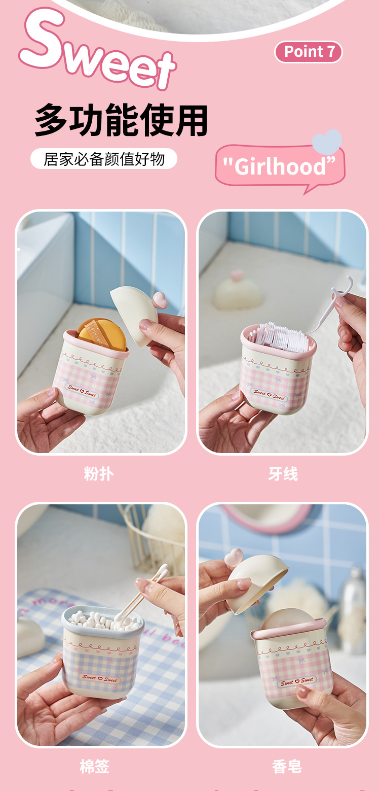 S137-1063 Portable mini soap box for travel, draining with lid, sealed soap box detail image 8