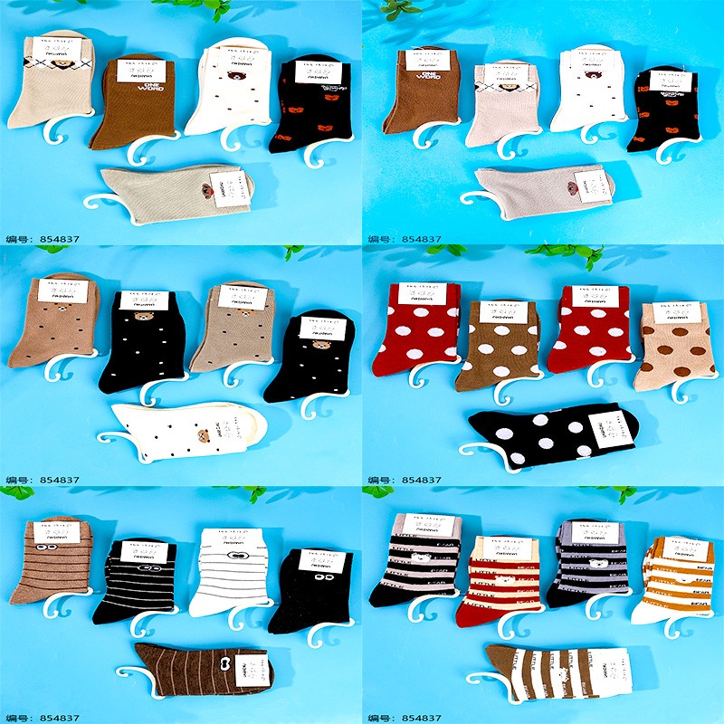 运动休闲棉袜春夏女男士长款潮流男女款舒适透气袜子CP605146147白底实物图