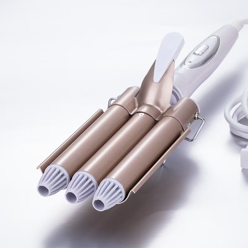 Jianda Ceramic Glaze Large Egg Roll Bar Three-bar Curling Iron Egg Roll Head Three-tube Curling iron