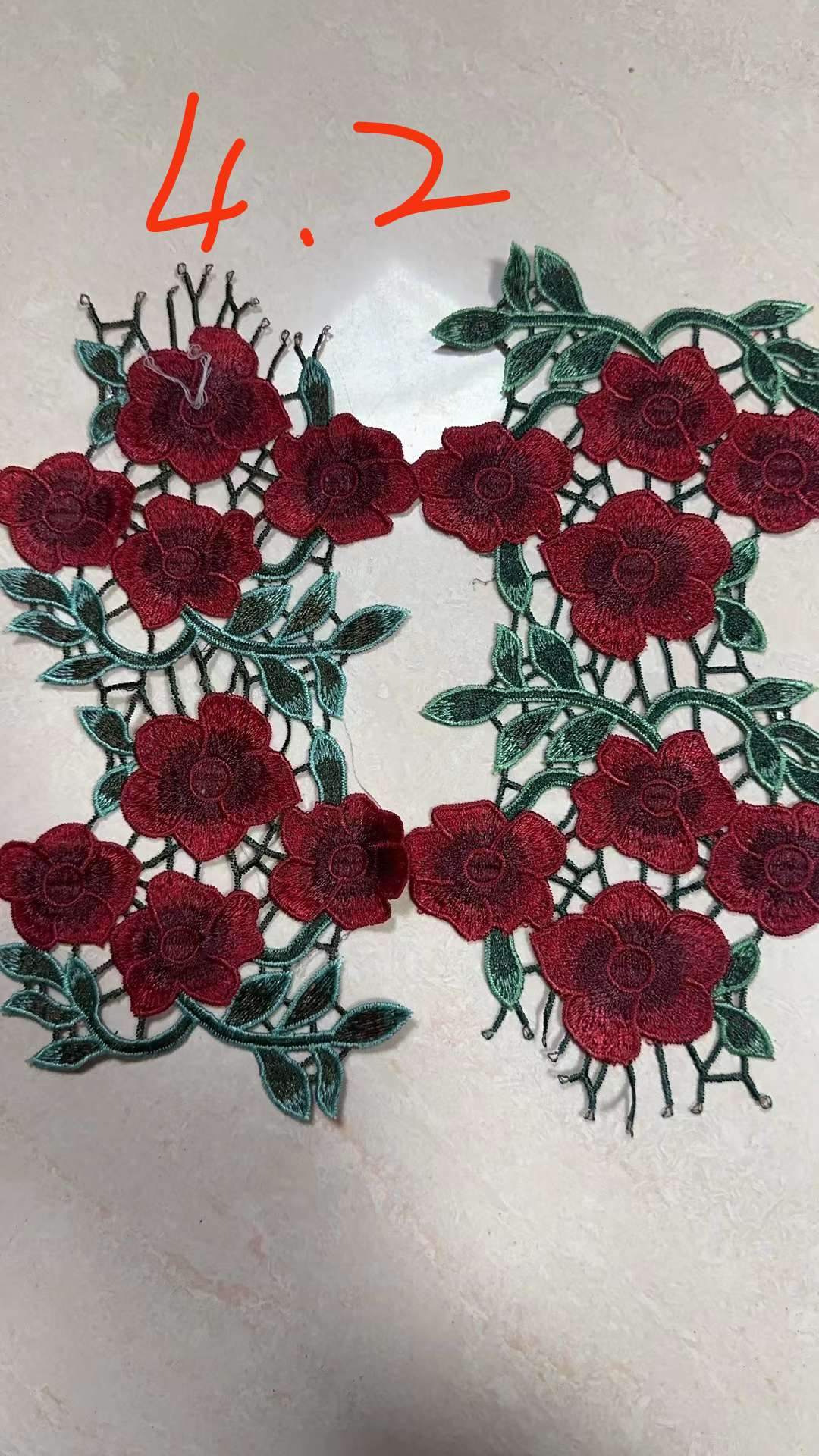 本产品编号ys-123涤纶多色绣花产品图