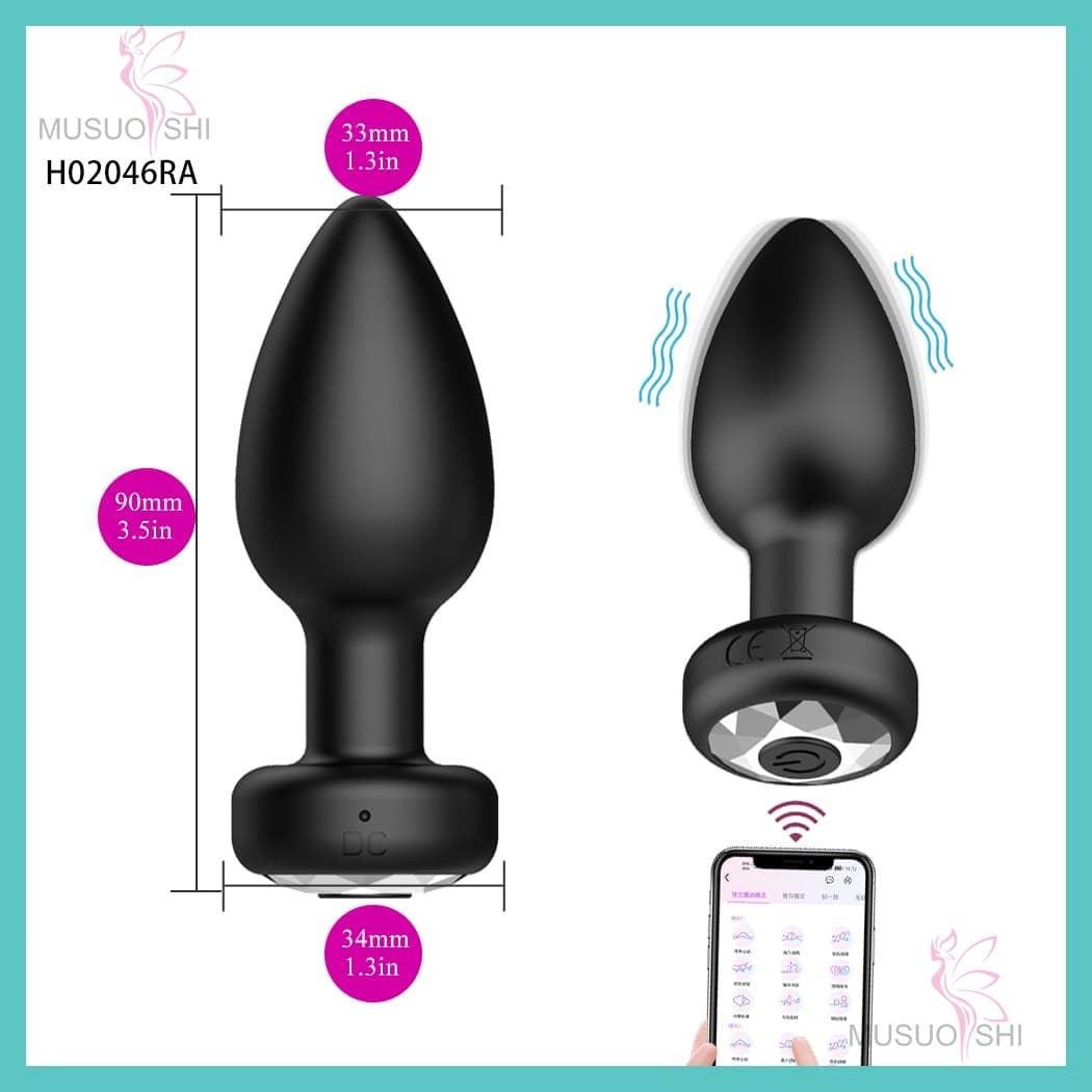 H02046RA Anal Sex Toy Wireless Remote Control Anal Butt Plug Vibrators Anal Plug Stimulator Masturbator Dildo full figure