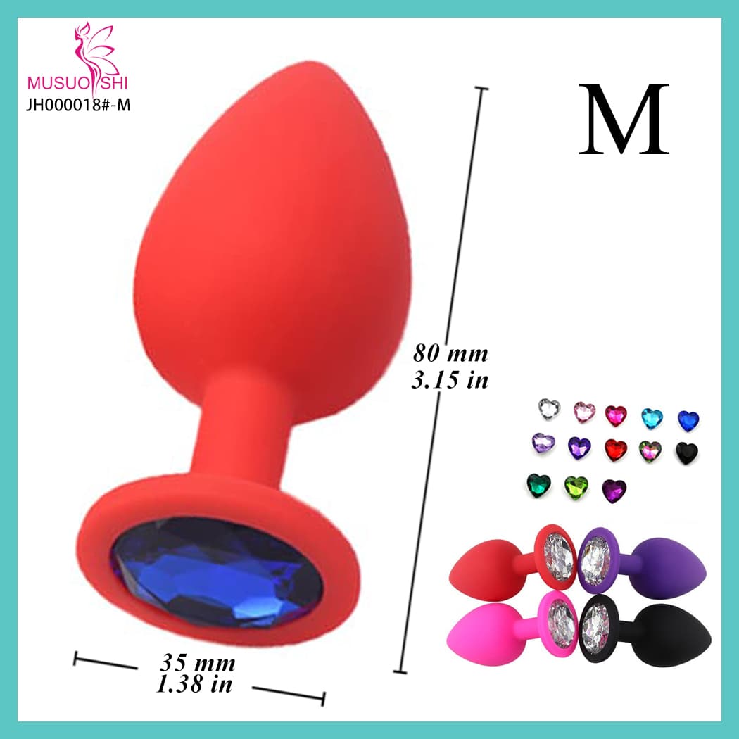 JH000018#-M Hot Selling Silicone Sex Toys Plugs Sex Products Anal Plug Masturbation Toys for Women and Men Size M full figure
