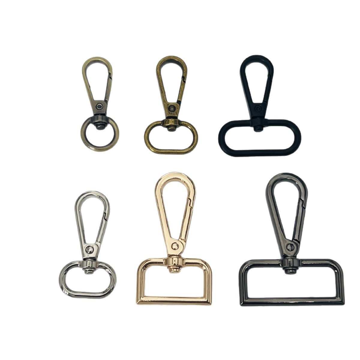 厂家批发箱包五金宠物旋转勾扣金属狗扣 包包织带板扣锌合金钩扣