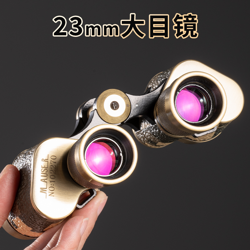 Factory Direct Sales 6X24 Red Copper Bronze Low-Light Night Vision High-Definition High-Magnification Coordinate Distance Measuring Telescope, Sulfurized Leather Packaging Application Scenario