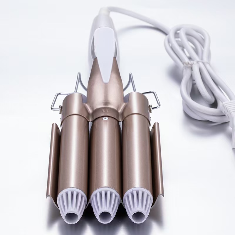 Jianda Ceramic Glaze Large Egg Roll Bar Three-bar Curling Iron Egg Roll Head Three-tube Curling iron Application Scenario