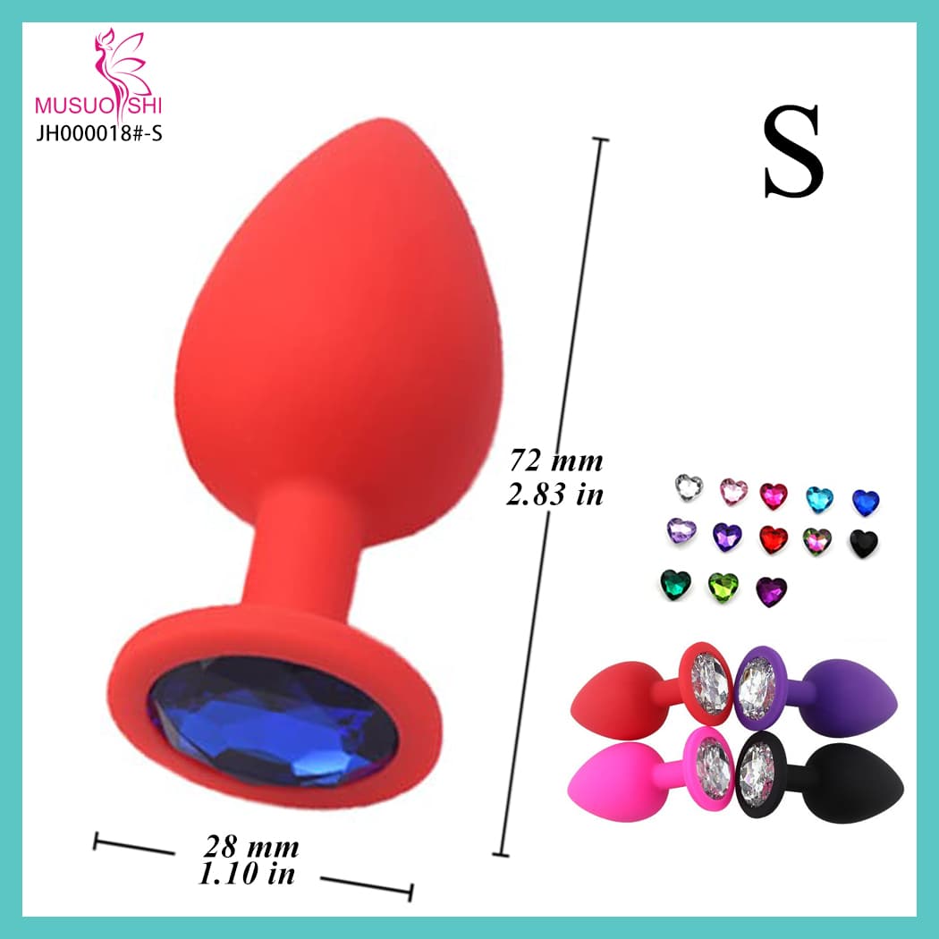 JH000018#-S fashion Silicone Anal Plug Toy Butt Plug Dilator for Couple sex toy size M