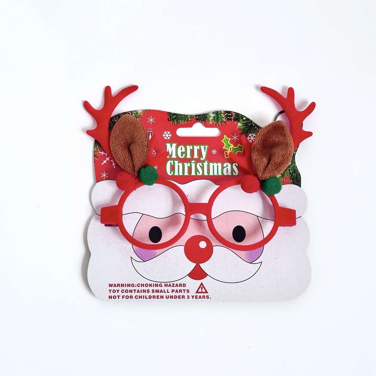 A variety of cute cartoon earrings, hairpins, bracelets, necklaces, children's accessories, baby gifts in multiple colors to choose from, antler Christmas glasses CP605146707 thumbnail