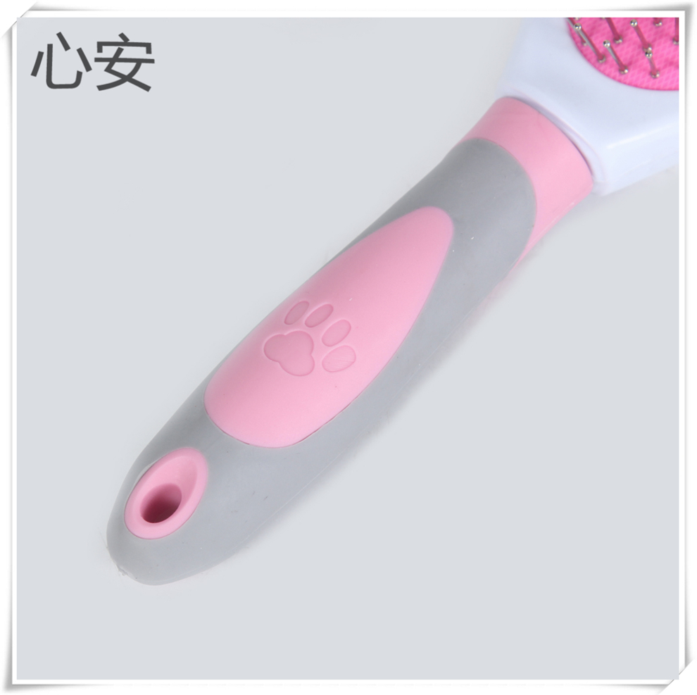 吸卡包装宠物梳子 猫咪去浮毛用除毛梳 狗狗拉毛梳宠物针梳双面梳详情4