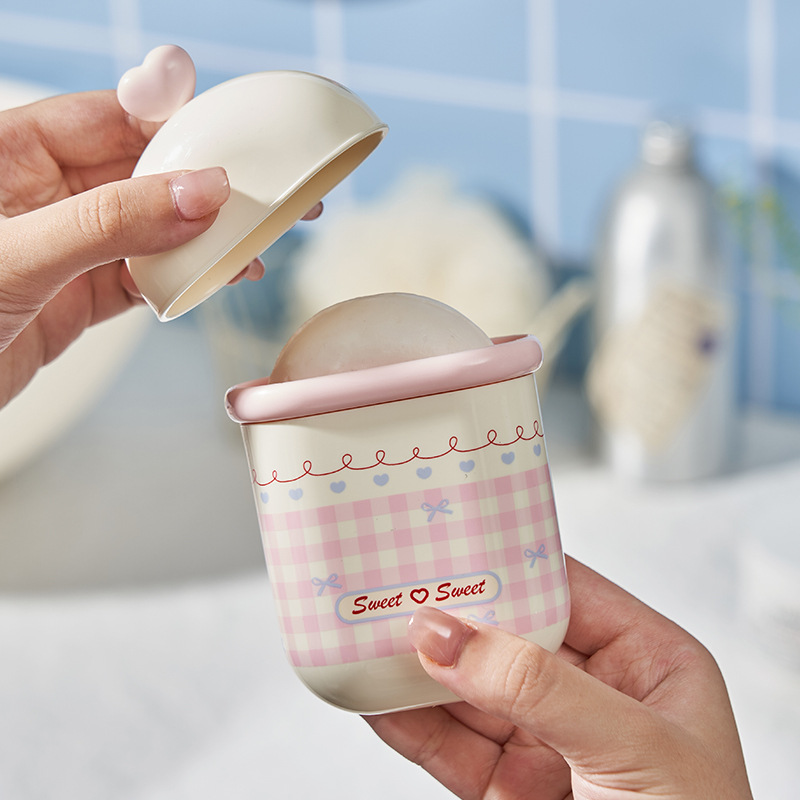 S137-1063 Portable mini soap box for travel, draining with lid, sealed soap box Specification image