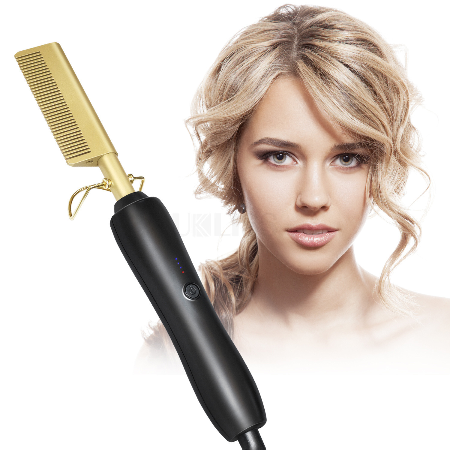 hotcomb negative ion electric heating comb, electric curling iron, home hair straightening device, new cross-border products details Picture