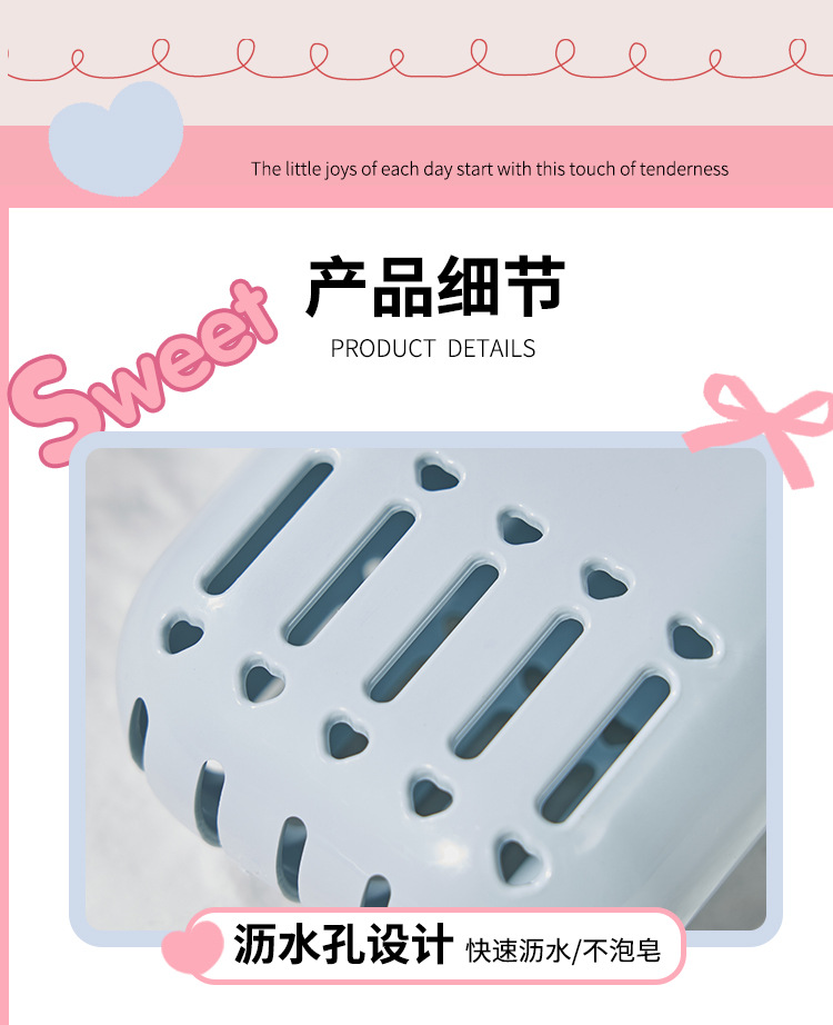 S137-1063 Portable mini soap box for travel, draining with lid, sealed soap box detail image 12